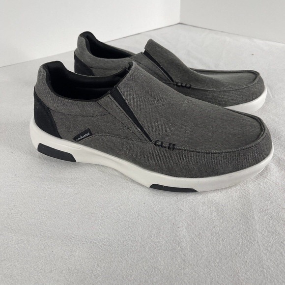 OrthoComfoot Mens 10 Orthopedic Loafers Slip On Arch Support Walk Shoes ￼Gray ￼ - Picture 2 of 15